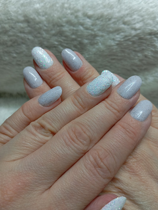 Press-on nails faites main Reims - Brume Étoilée - Glowx Nails