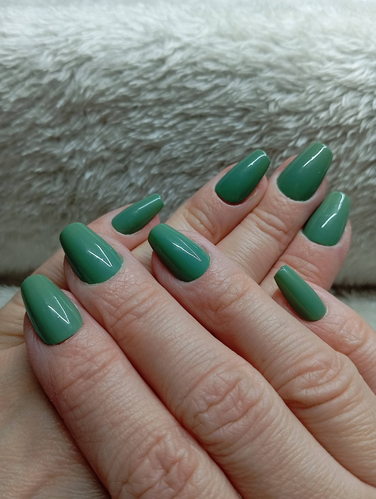 	Press-on nails faites main Reims - Sauge Élégante - Glowx Nails
