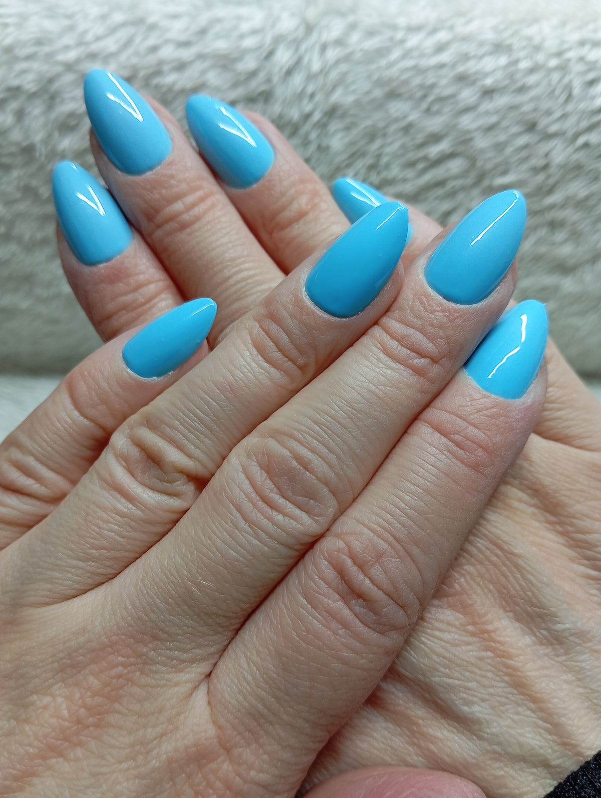 Press-on nails faites main Reims - Ciel d'Été - Glowx Nails