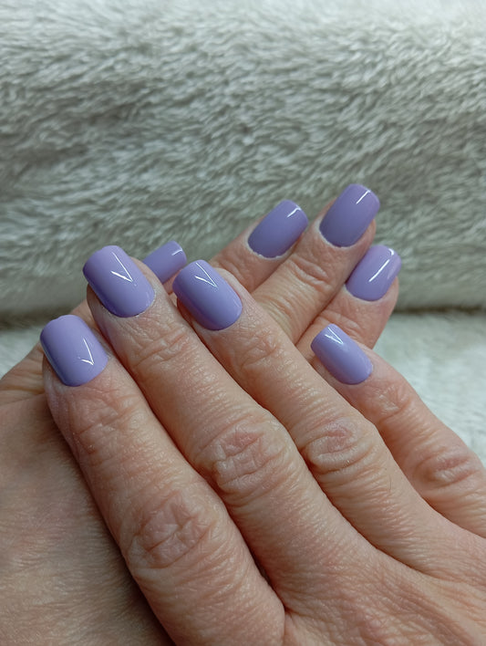Press-on nails faites main Reims - Lavande Douce - Glowx Nails