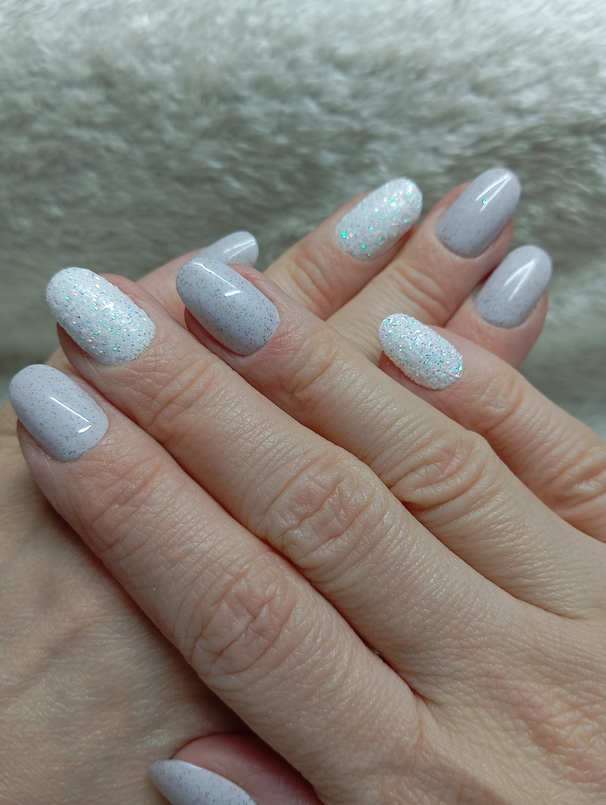 Press-on nails faites main Reims - Brume Étoilée - Glowx Nails