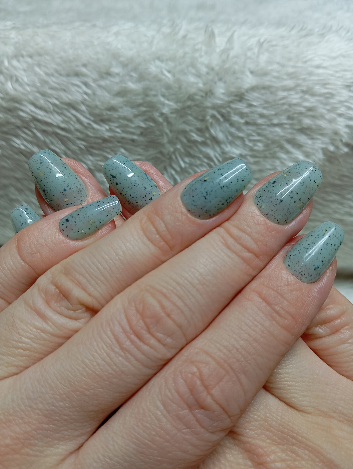 Press-on nails faites main Reims - Sauge Minérale - Glowx Nails